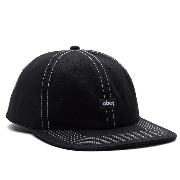 OBEY MAC 6 PANEL SNAPBACK PET - BLACK