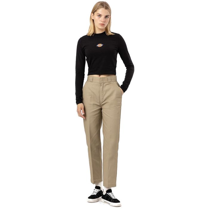 DICKIES PHOENIX CROPPED RECYCLED BROEK - KHAKI