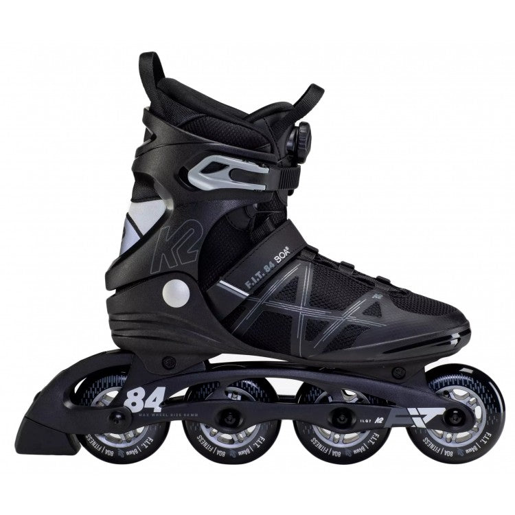 K2 SKATES F.I.T. BOA INLINE SKATE - BLACK SILVER