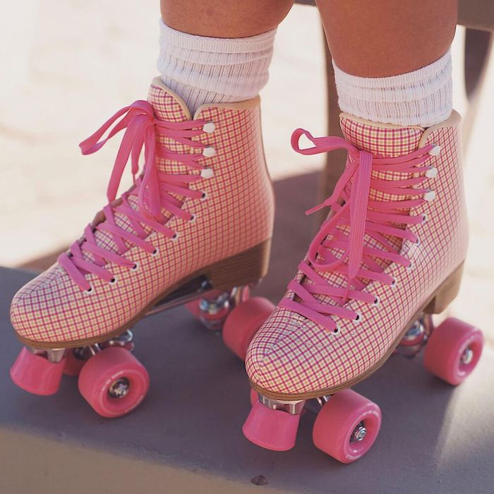 IMPALA QUAD ROLLER SKATES - PINK TARTAN