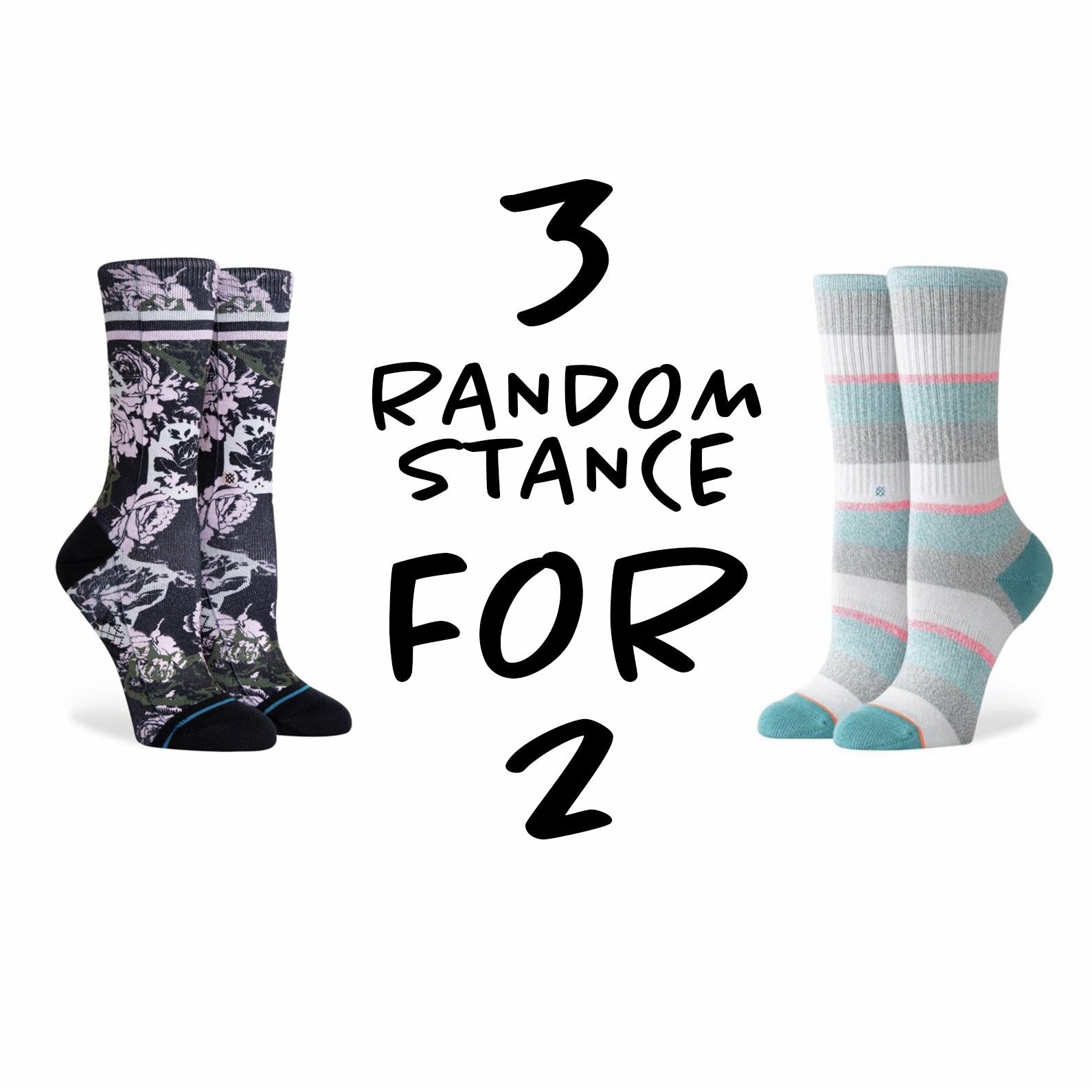 STANCE LUCKY SHOTS (TAILLE MOYENNE) 3 POUR 2 CHAUSSETTES