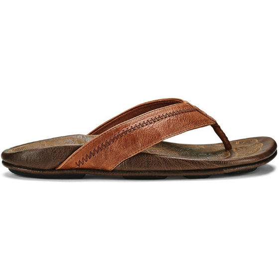 OLUKAI HIAPO TEENSLIPPERS - RUM/DARK WOOD