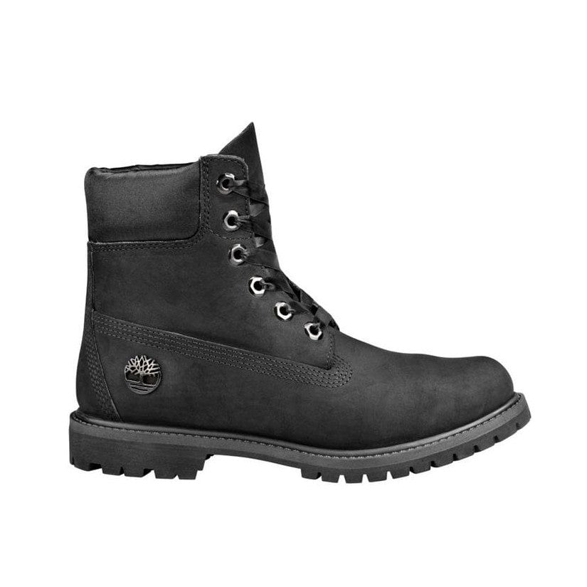 TIMBERLAND 6" PREMIUM BOOTS - L/F BLACK W/SATIN