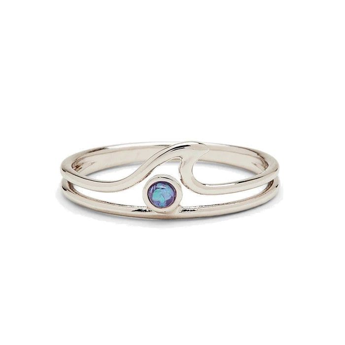 PURA VIDA OPAL WAVE RING – SILBER