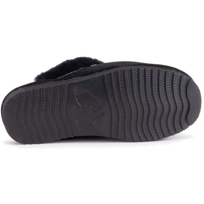 WARMBAT LISMORE WOMEN SUEDE SLIPPER - BLACK/BLACK