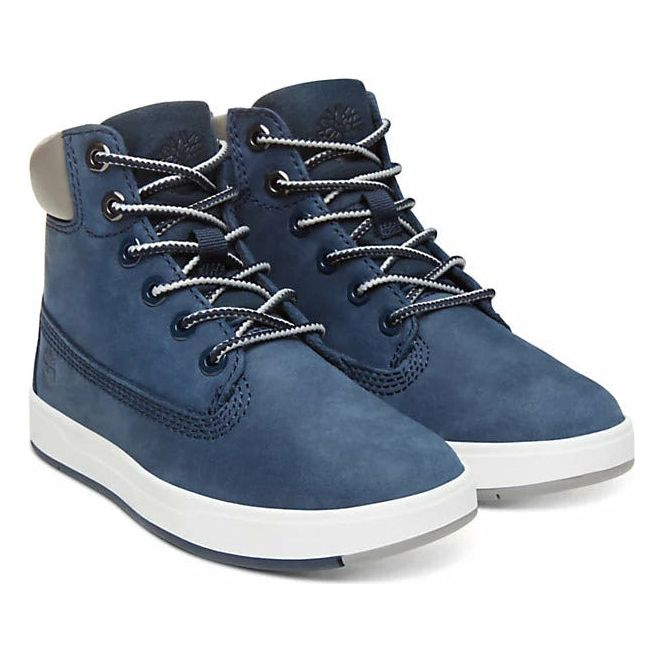 TIMBERLANDS DAVIS SQUARE LEATHER CHUCK LAARZEN (KIDS) - NAVY