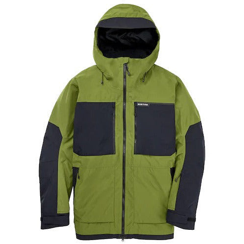 BURTON MEN'S FROSTNER 2L SKI/SNOWBOARD JACKET - CALLA GREEN/TRUE BLACK