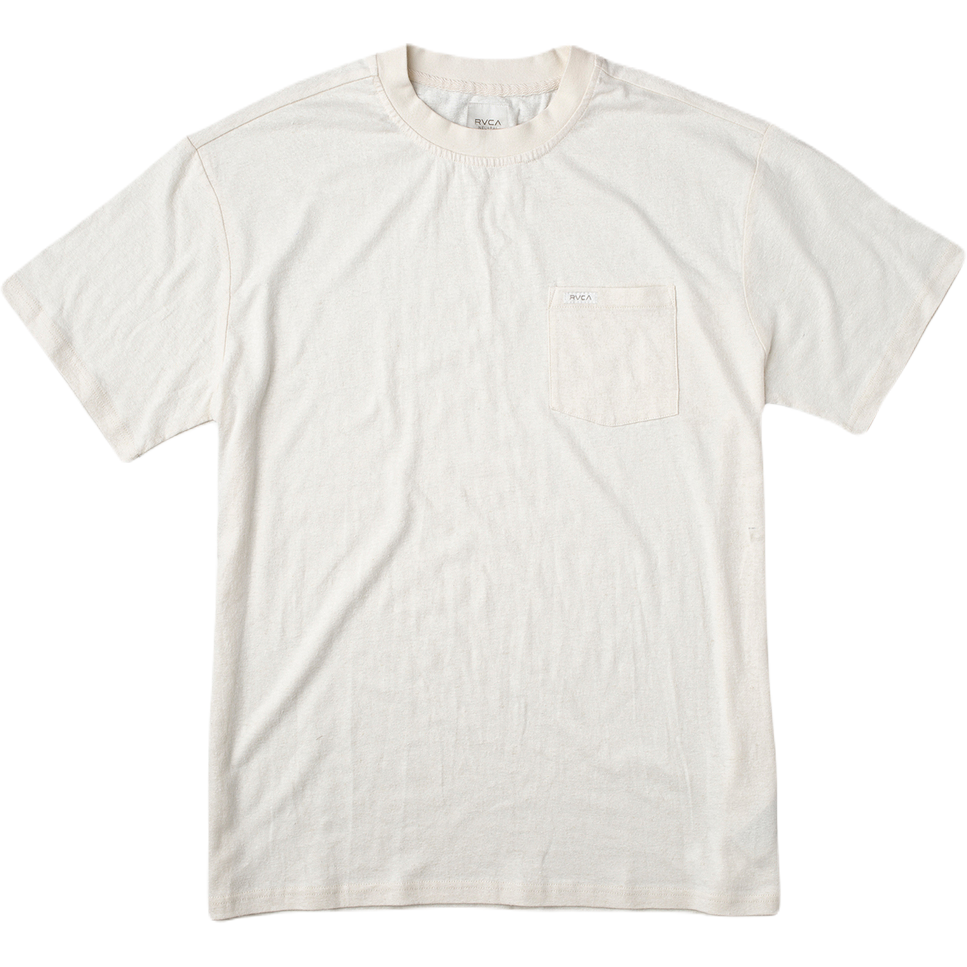 RVCA HEMP NEUTRAL SHORT SLEEVE CREW T-SHIRT - NATURAL