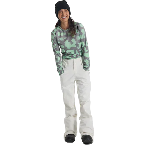 BURTON WOMEN'S MARCY HIGH RISE STRETCH SNOWBOARDBROEK - STOUT WHITE