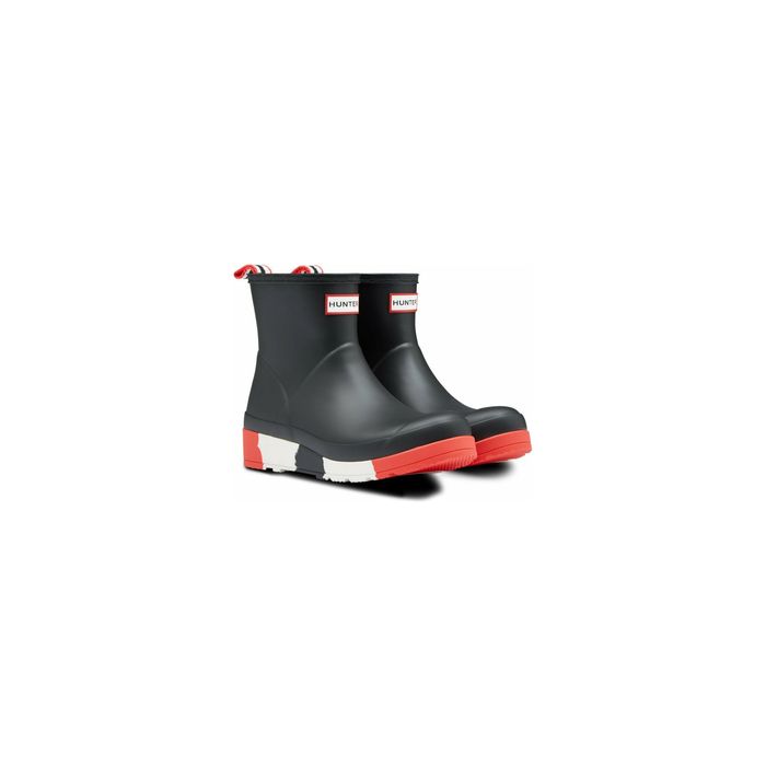 HUNTER DAMEN PLAY REGENSTIEFEL MIT KURZER STRIPE-SOHLE – SCHWARZ