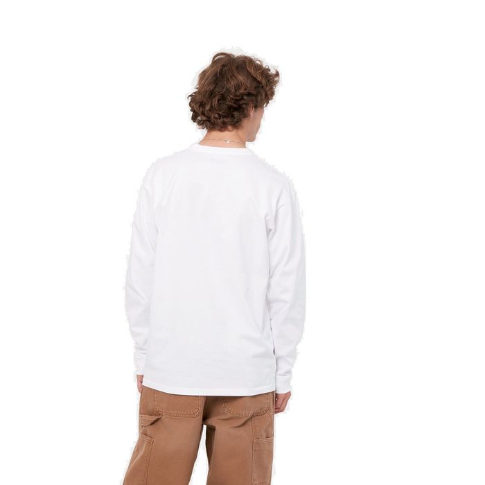 CARHARTT WIP CHASE LONG SLEEVE T-SHIRT - WHITE/GOLD