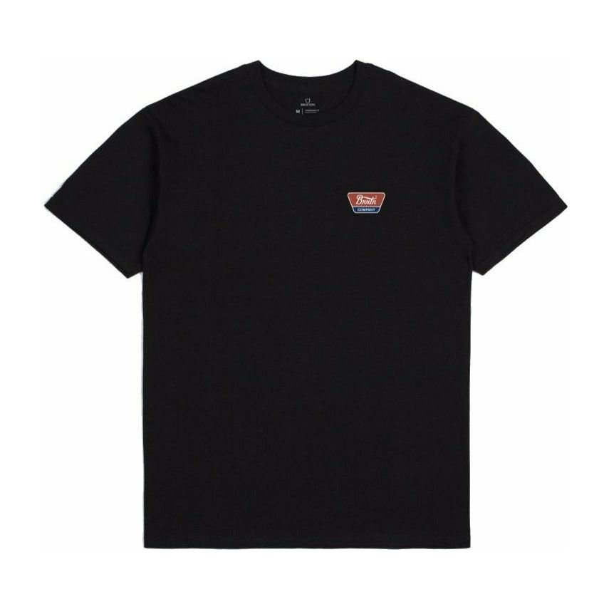 BRIXTON LINWOOD SHORT SLEEVE T-SHIRT - BLACK/RED