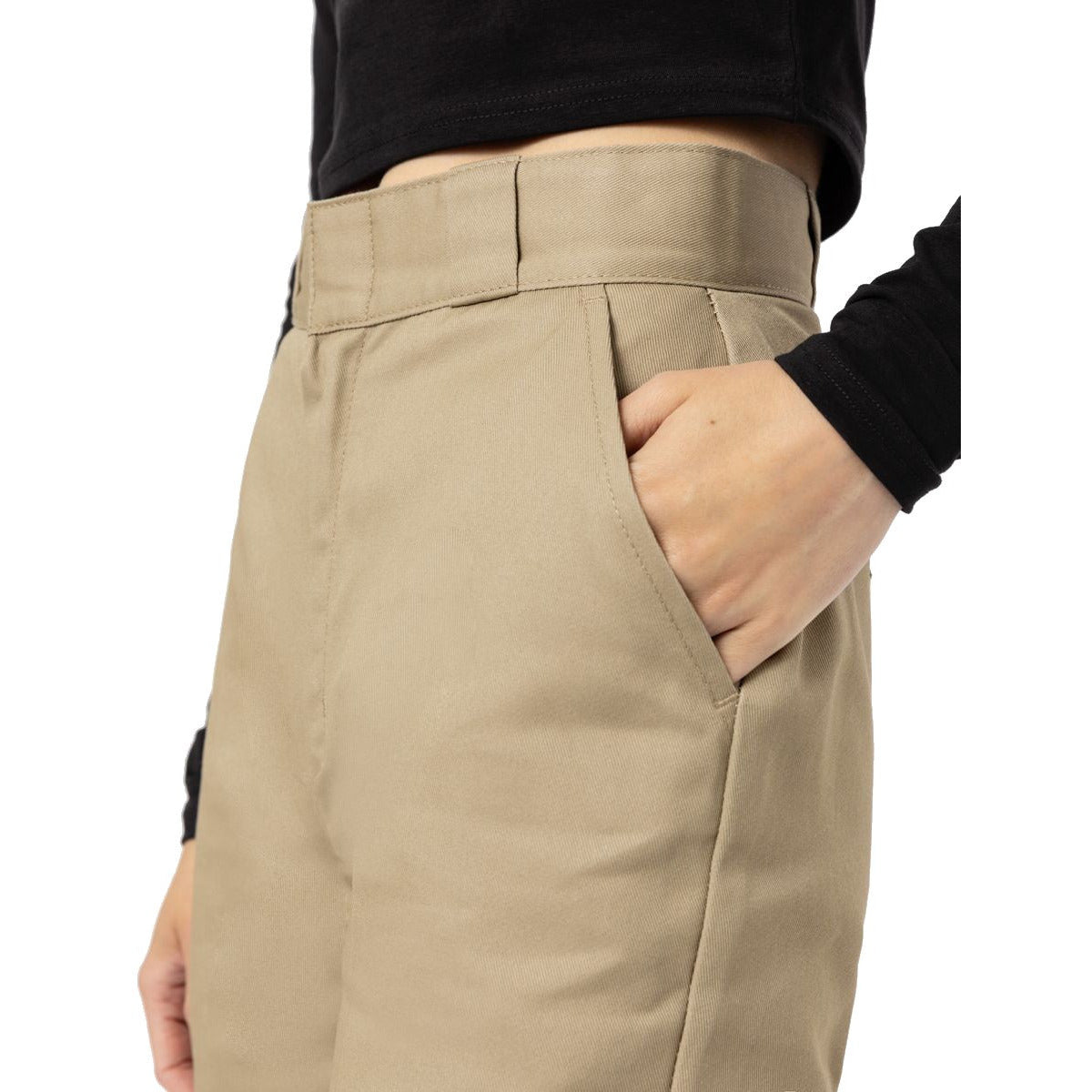 DICKIES PHOENIX CROPPED RECYCLED BROEK - KHAKI