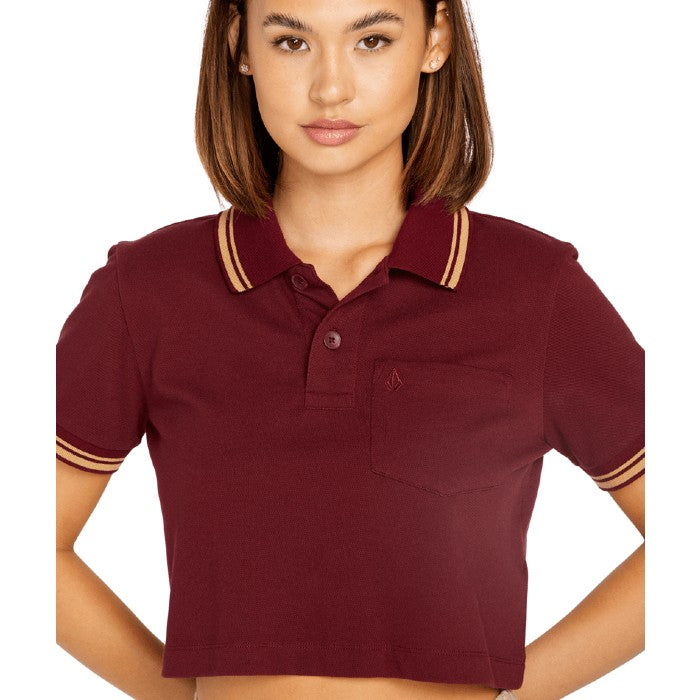 VOLCOM POOLUP POLO - BURGUNDY