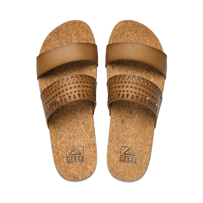 REEF CUSHION VISTA PERFORATED SLIPPERS - COFFEE