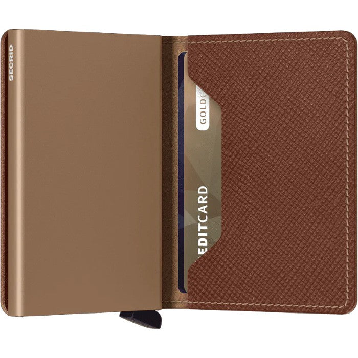 SECRID SLIMWALLET PORTEMONNEE - SAFFIANO CARAMEL