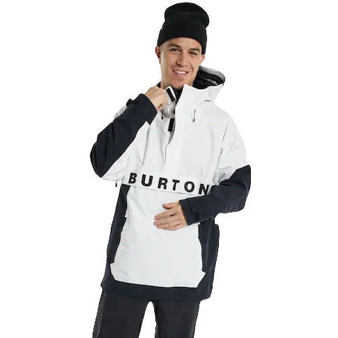 BURTON HERREN FROSTNER 2L ANORAK SKI-/SNOWBOARDJACKE – STOUT WHITE/TRUE BLACK