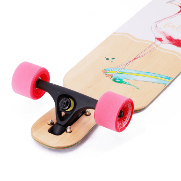 BTFL TIFFY KIDS 7,5" LONGBOARD KOMPLETT FLAMINGO