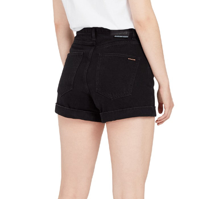 VOLCOM WEELLOW DENIM SHORT - BLACK