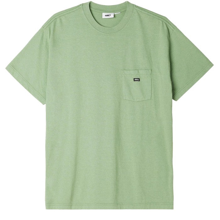 OBEY TIMELESS RECYCLED POCKET T-SHIRT - PIGMENT JADE