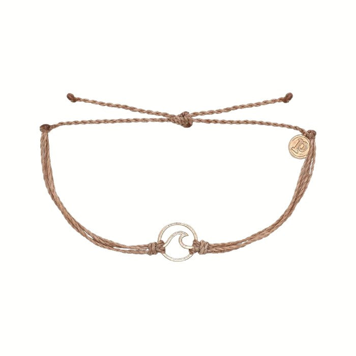 PURA VIDA ROSE GOLD WAVE ARMBAND SANDALWOOD