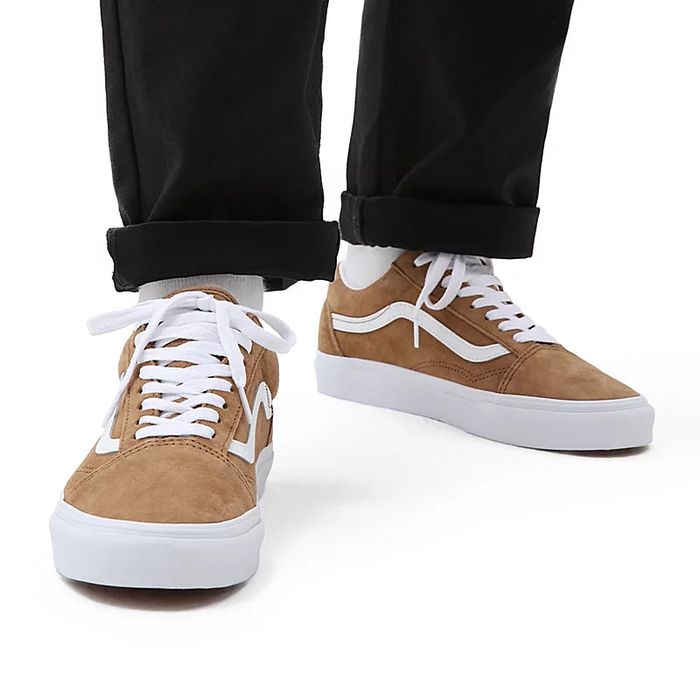 VANS UA OLD SKOOL (PIG SUEDE) SHOES - TOBACCO BROWN