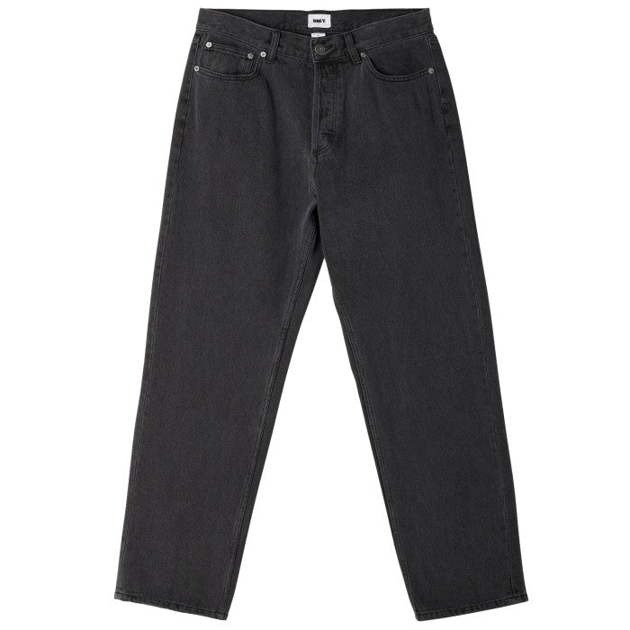 OBEY HARDWORK DENIM BROEK - FADED BLACK