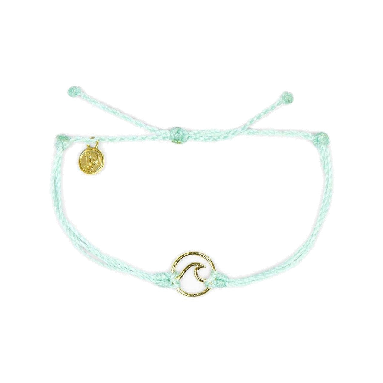 PURA VIDA WAVE GOLD ARMBAND SEAFOAM