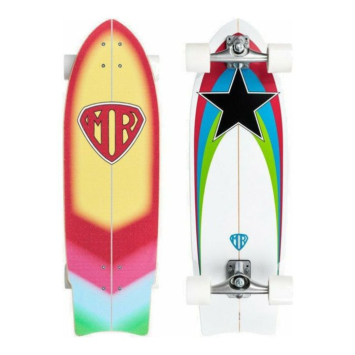 QUIKSILVER MR SUPER 31" SURF SKATEBOARD COMPLETE- MULTI