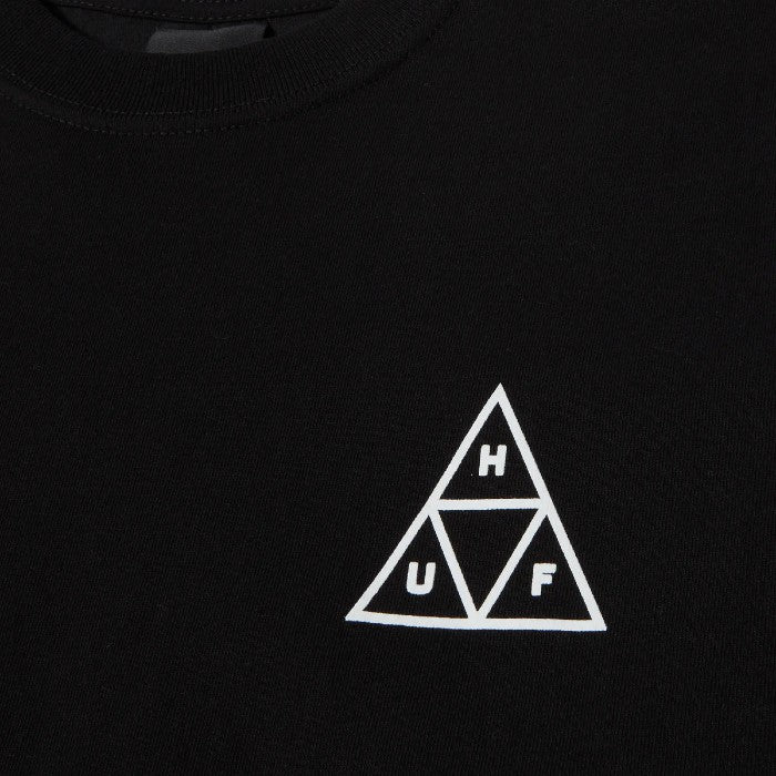 HUF SET TRIPLE TRIANGLE LONG SLEEVE T-SHIRT - BLACK