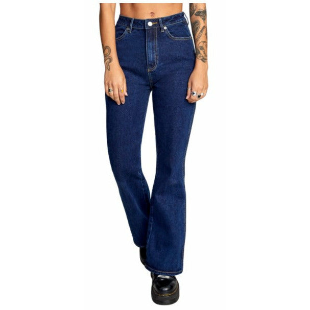 RVCA X CAMILLE ROWE LIVIN DENIM BROEK - INDIGO