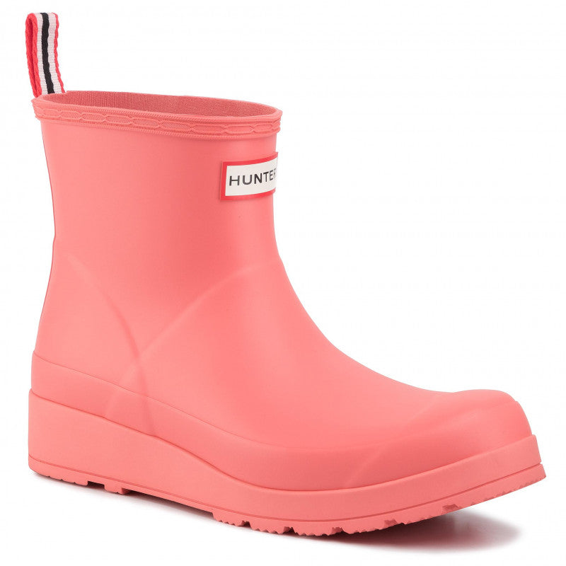 HUNTER ORIGINAL KURZE WELLINGTON-REGENSTIEFEL FÜR DAMEN – ROSA SHIVER