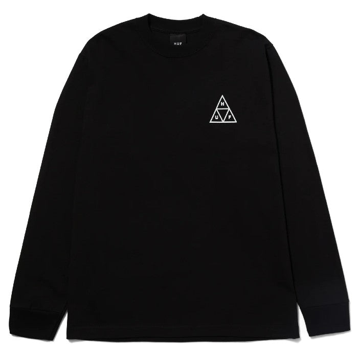 HUF SET TRIPLE TRIANGLE LONG SLEEVE T-SHIRT - BLACK The Old Man Boardsports Huf