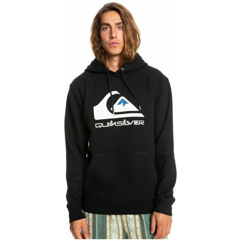 QUIKSILVER FLEECE-HOODIE MIT GROSSEM LOGO – SCHWARZ