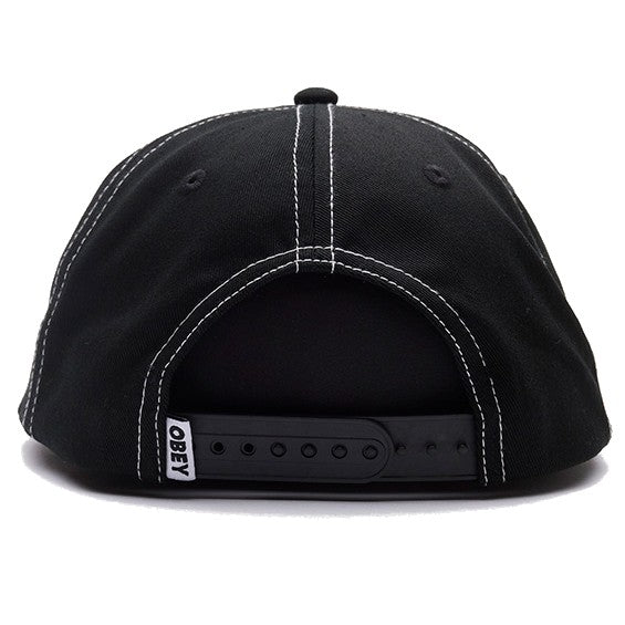 OBEY MAC 6 PANEL SNAPBACK PET - BLACK