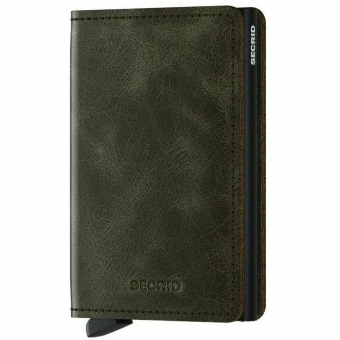 SECRID SLIMWALLET GELDBÖRSE – VINTAGE OLIVE-SCHWARZ