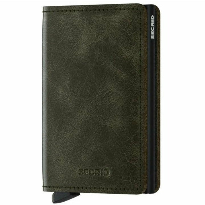 SECRID SLIMWALLET PORTEMONNEE - VINTAGE OLIVE-BLACK