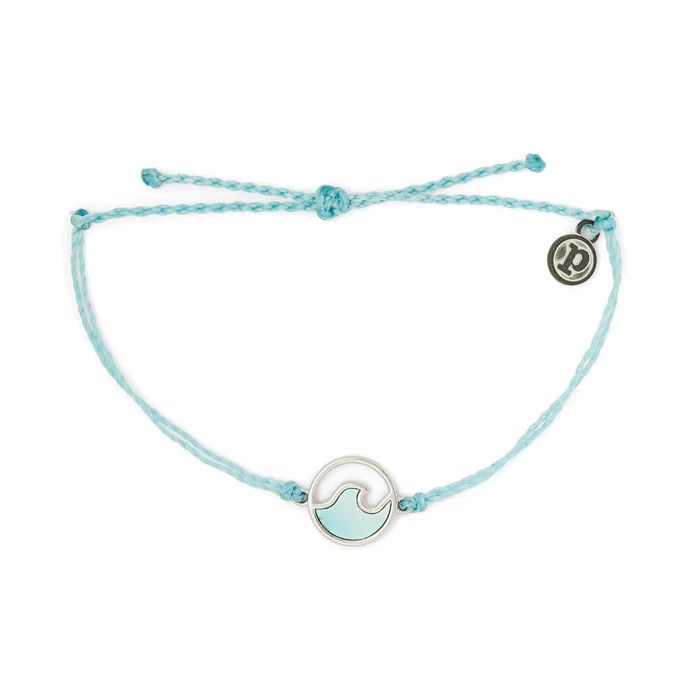 PURA VIDA STONE WAVE SILBER ARMBAND – KRISTALLBLAU