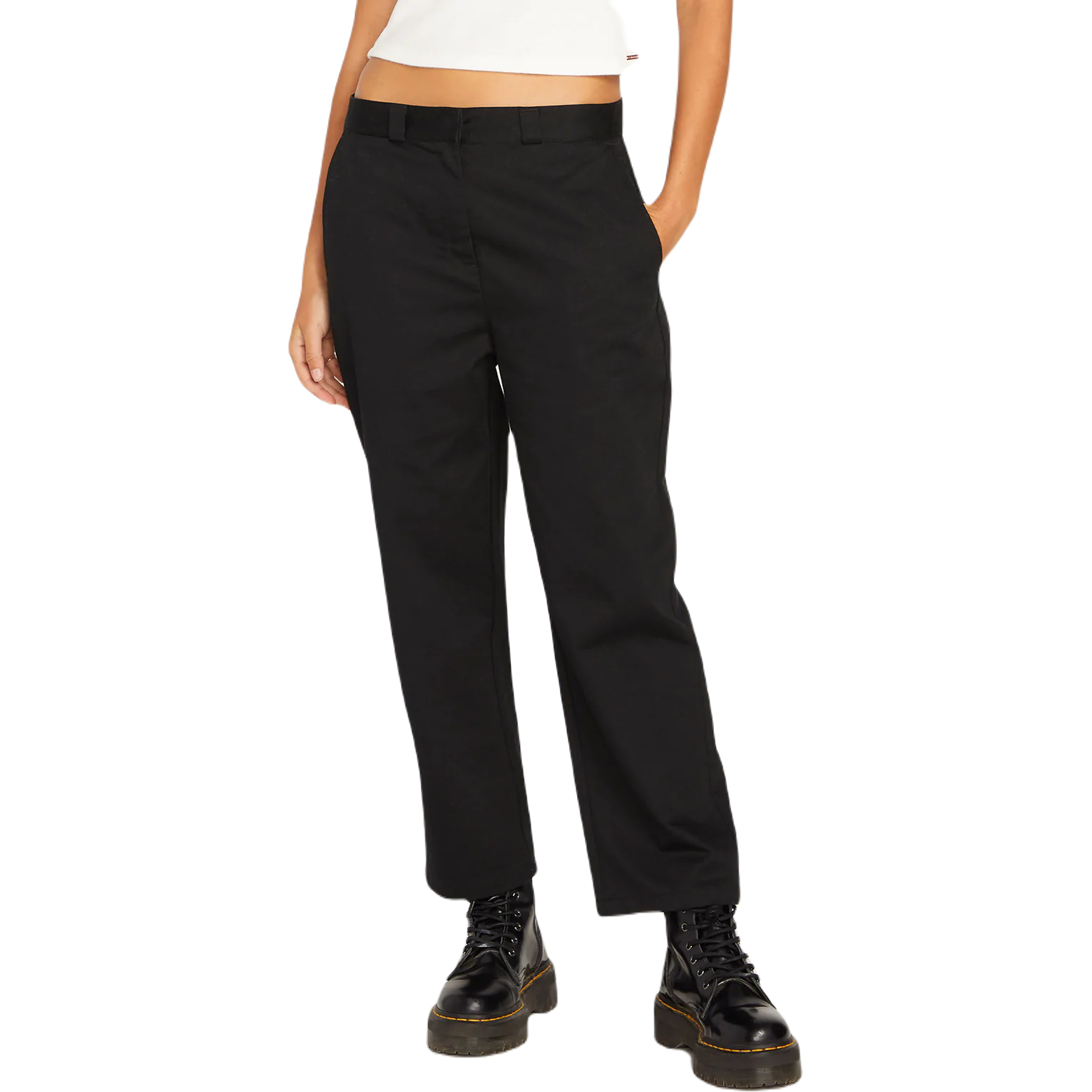 VOLCOM LOWSTONE BROEK - BLACK