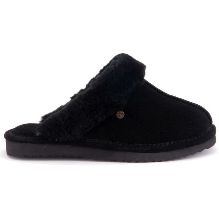 WARMBAT LISMORE WOMEN SUEDE SLIPPER - BLACK/BLACK