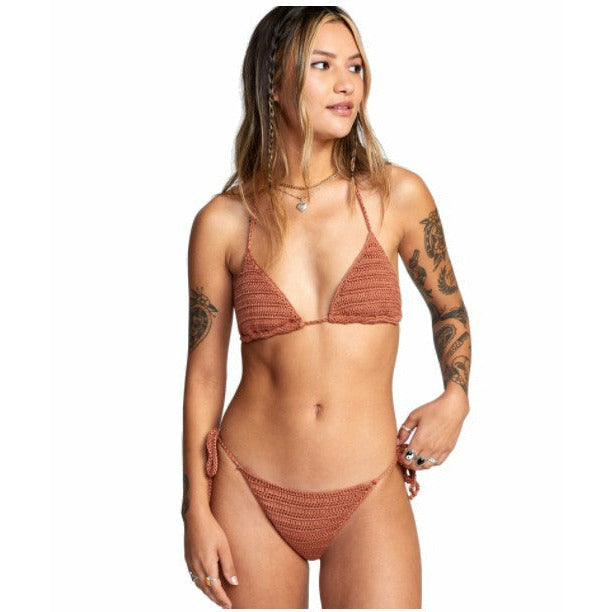 RVCA WESTSIDE SLIDE TRIANGLE BIKINI TOP – VERBRENNTES KUPFER