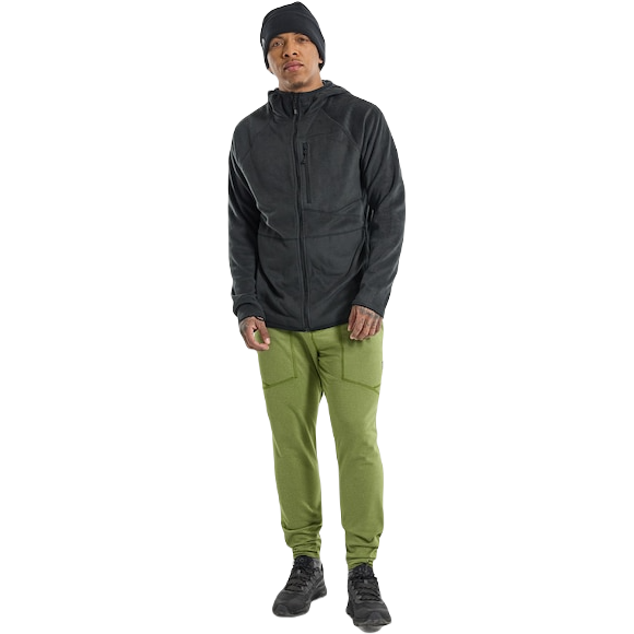 BURTON STOCKRUN WARMEST HOODED FULL-ZIP FLEECE JACKET - TRUE BLACK