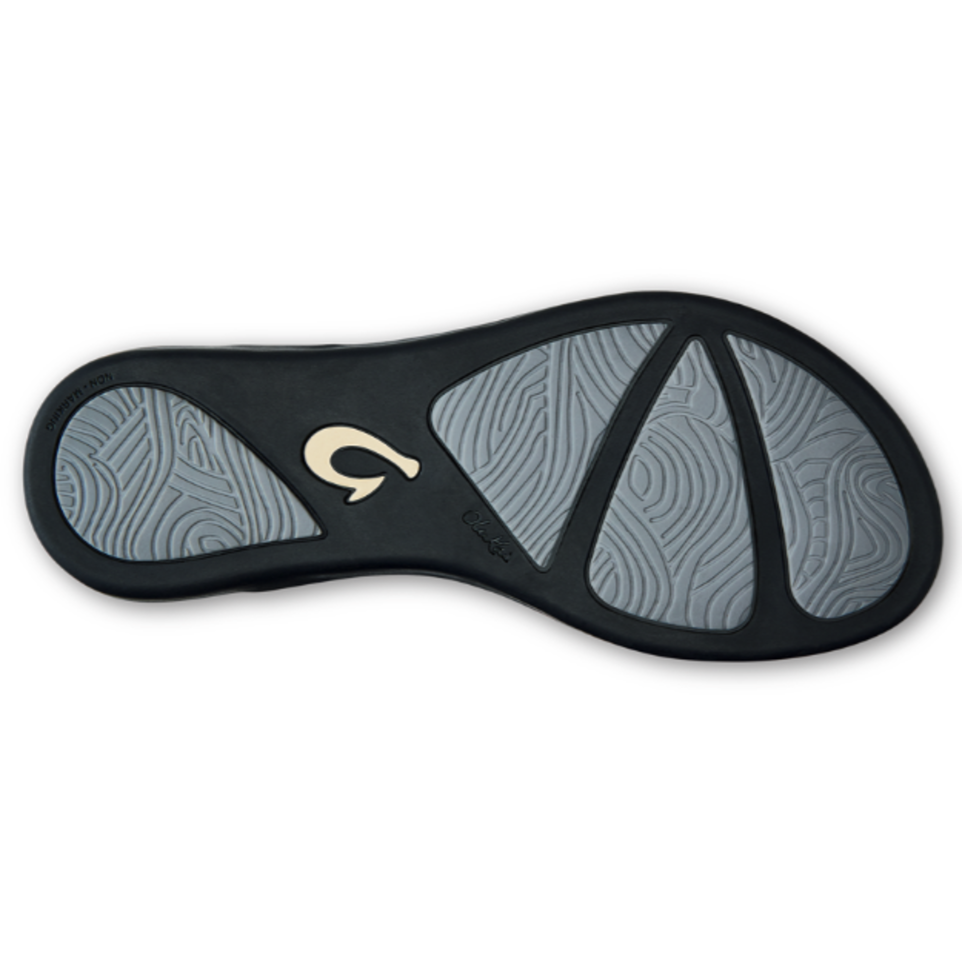 OLUKAI HO'OPIO FLIP-FLOPS – SILBER SCHWARZ