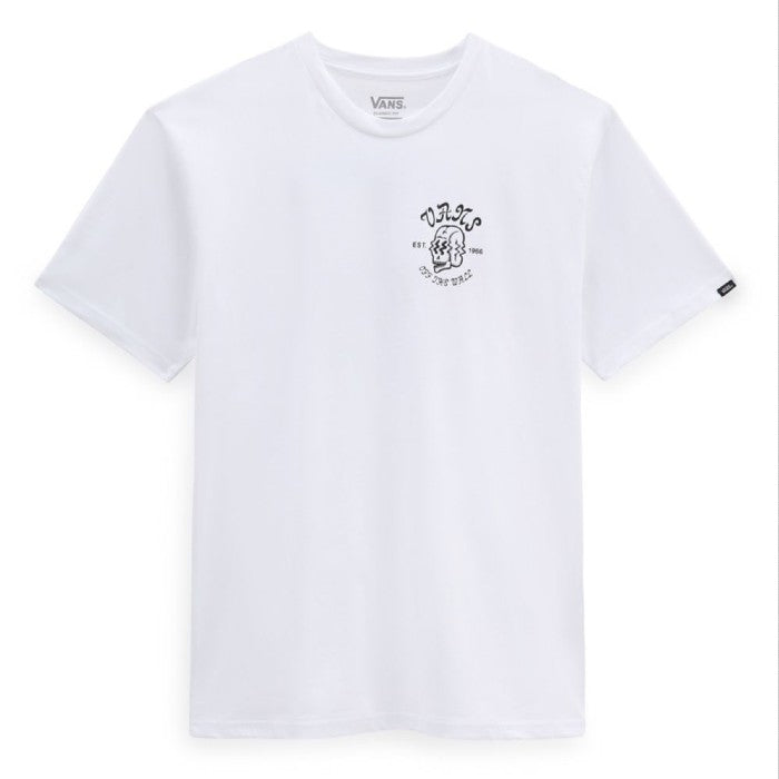 VANS SHAKEN SKULL SHORT SLEEVE T-SHIRT - WHITE