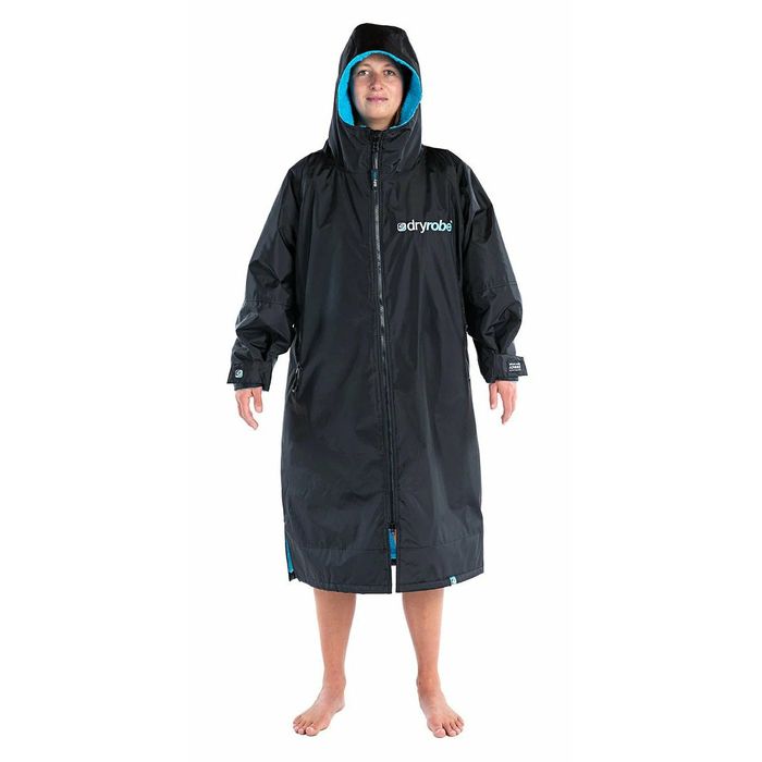 DRYROBE ADVANCE LONG SLEEVE STRANDPONCHO - BLACK BLUE