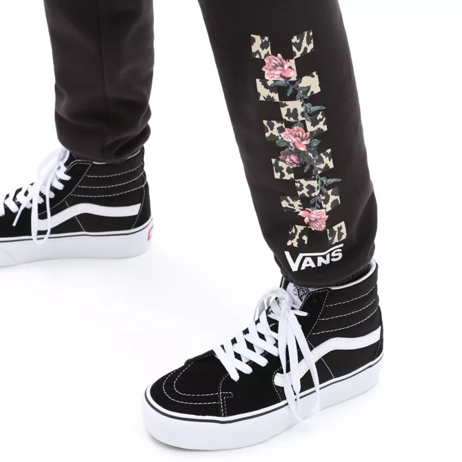 VANS LEOPARD FLORAL JOGGERS (MÄDCHEN 8–14 JAHRE) – SCHWARZ