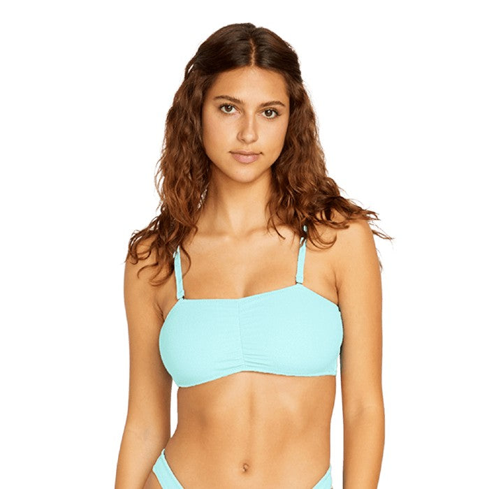 VOLCOM SIMPLY SOFT TUBE BIKINI TOP - PALE AQUA