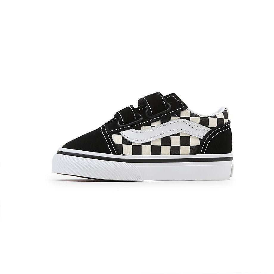 VANS PRIMARY CHECK OLD SKOOL VELCRO SCHOENEN (KIDS 1-4) - (PRIMARY CHECK) BLACK/WHITE