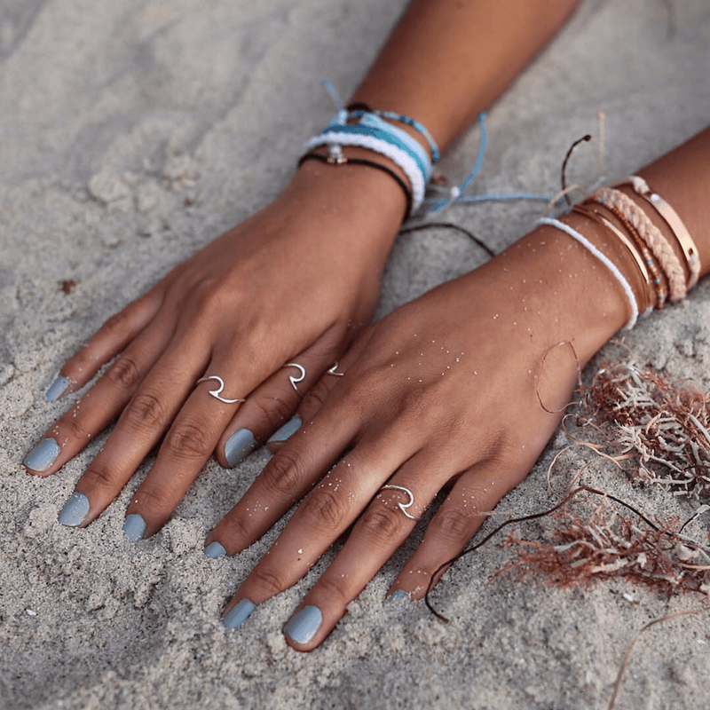 PURA VIDA WAVE RING - SILVER