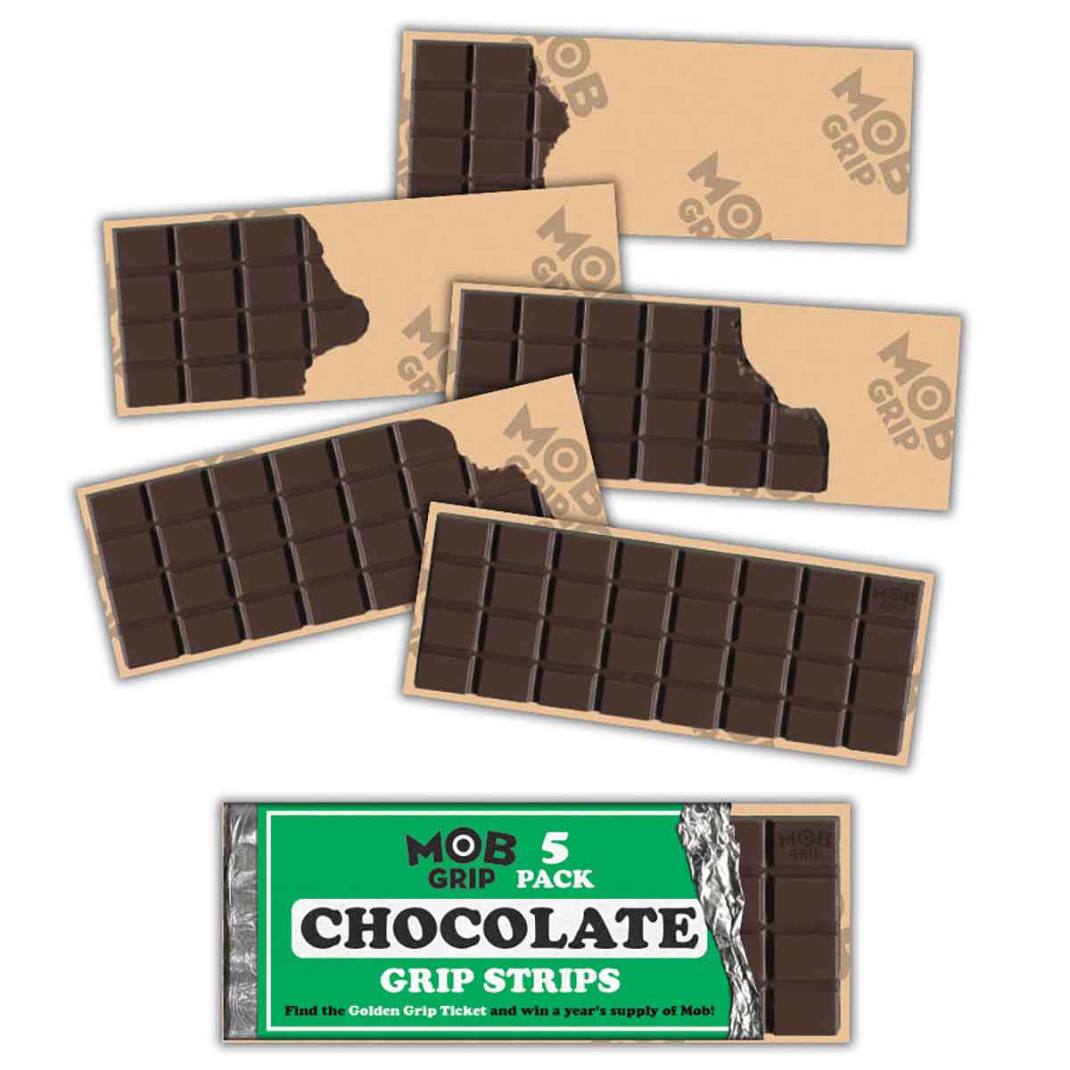 MOB GRIP CHOCOLATE BARS GRIP STRIPS - CLEAR BROWN